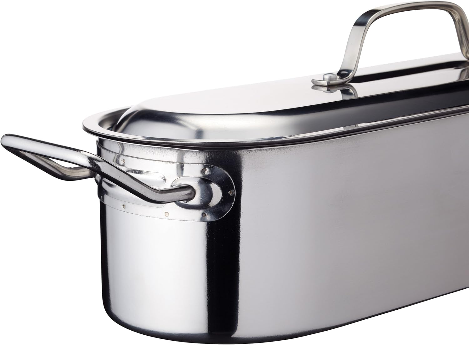 KitchenCraft Induction-Safe Stainless Steel Fish Kettle, 45.5 x 15.5 x 1 cm (18" x 6" x 4"), Silver - Image 4
