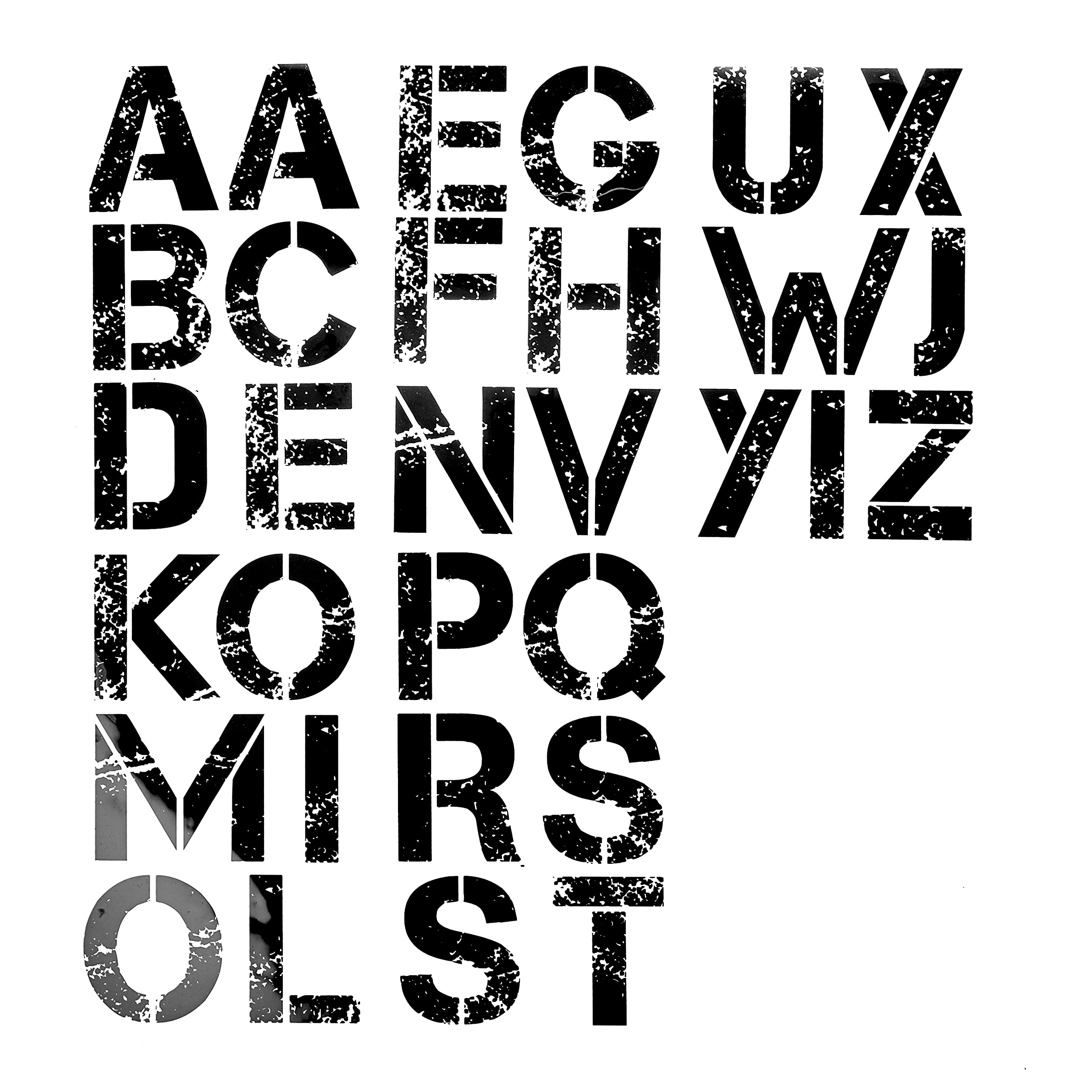 Dritz 3-Inch Soft Flex Letters Distressed Iron-On, Black