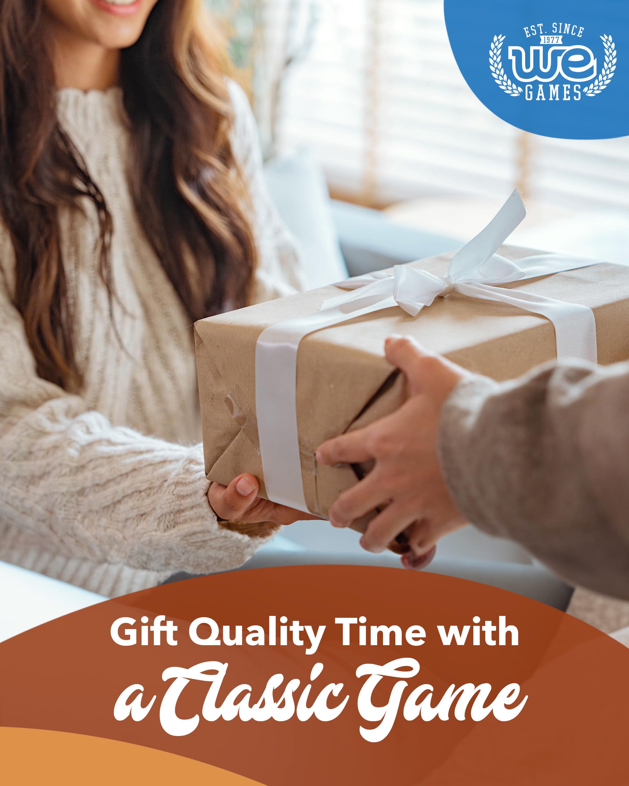 WE Games Shut-The-Box Board Game in Wooden Box with Dice