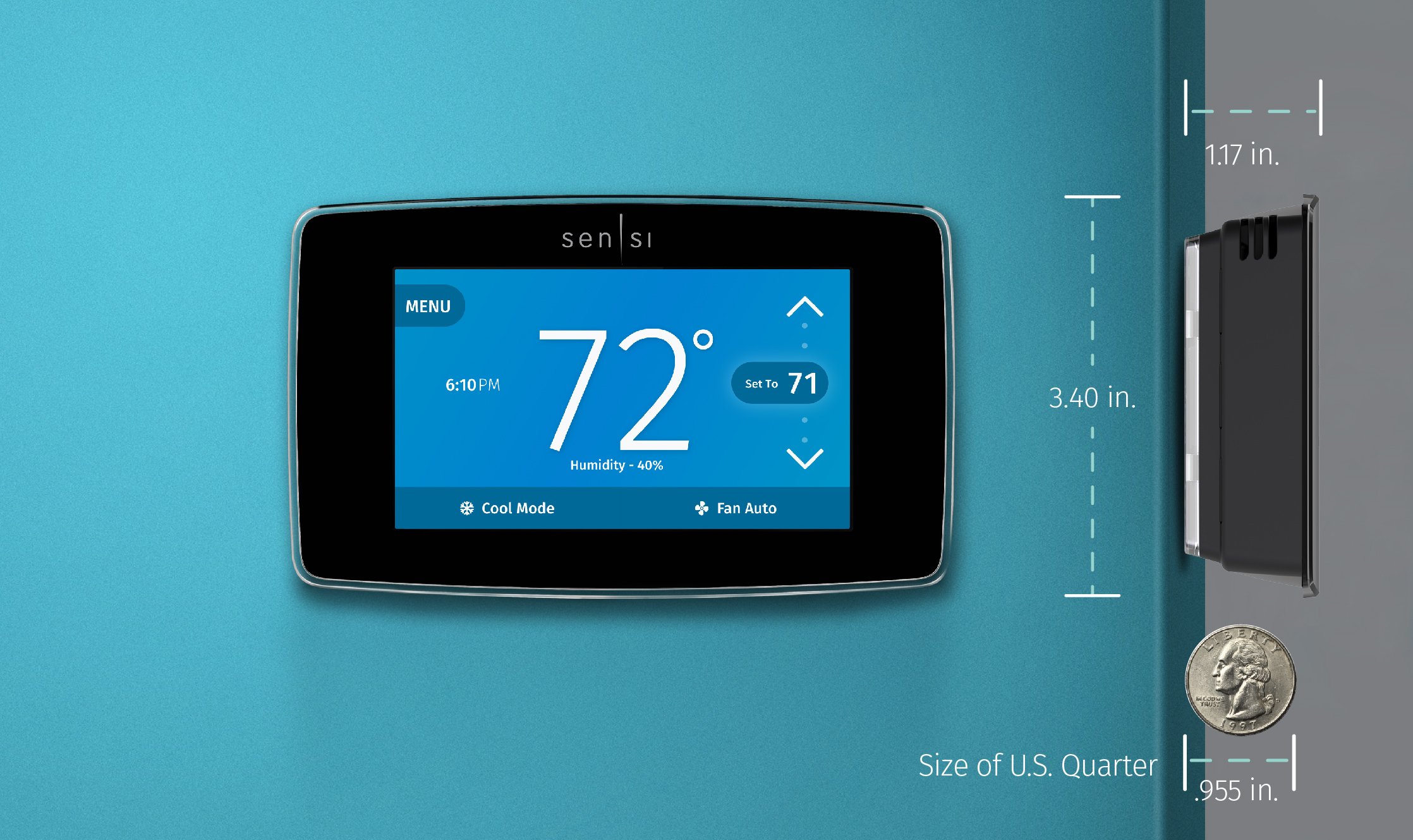 Emerson Sensi Touch WiFi Thermostat with Touchscreen Color Display