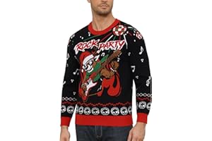 Roadbox Ugly Christmas Sweater Men 2025, Unisex Funny Xmas Sweatshirt, Warm Winter Holiday Pullover for Women Couples