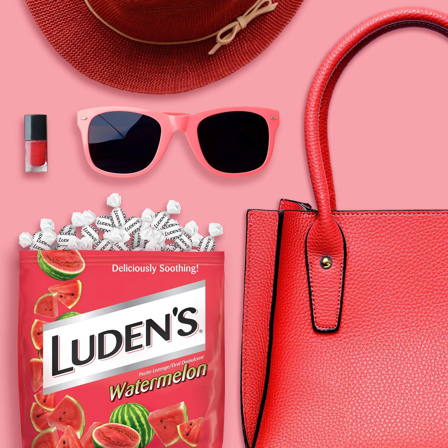 Luden's Deliciously Soothing Throat Drops, Watermelon Flavor, 90 Count: Health & Personal Care