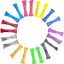 NOVELTY PLACE Lot de 10 Jouets sensoriels en Maille et marbre - pour Adultes et Enfants - pour soulager Le Stress et l'anxiété - Texture Maille