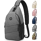 Pritent Crossbody Bags for Women Men Trendy Sling Bag Backpack Casual Chest Bag with Convertible Shoulder Strap