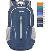 ZOMAKE Ultra Lightweight Packable Backpack 25L - Foldable Hiking Backpacks Water Resistant Small Folding Daypack for Travel(Navy Blue)