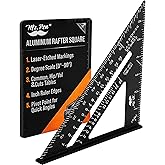 Mr. Pen- Metal Square Ruler, 7 Inch, Aluminum Rafter Square, Carpenters Square Tool, Carpentry Squares,