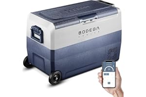 BODEGA 12 Volt Refrigerator Portable Freezer, Car Fridge Dual Zone APP Control, 64 Quart（60L）-4℉-68℉ RV Electric Compressor Cooler, 12/24V DC and 100-240V AC for Outdoor, Camping, Travel, Vehicles