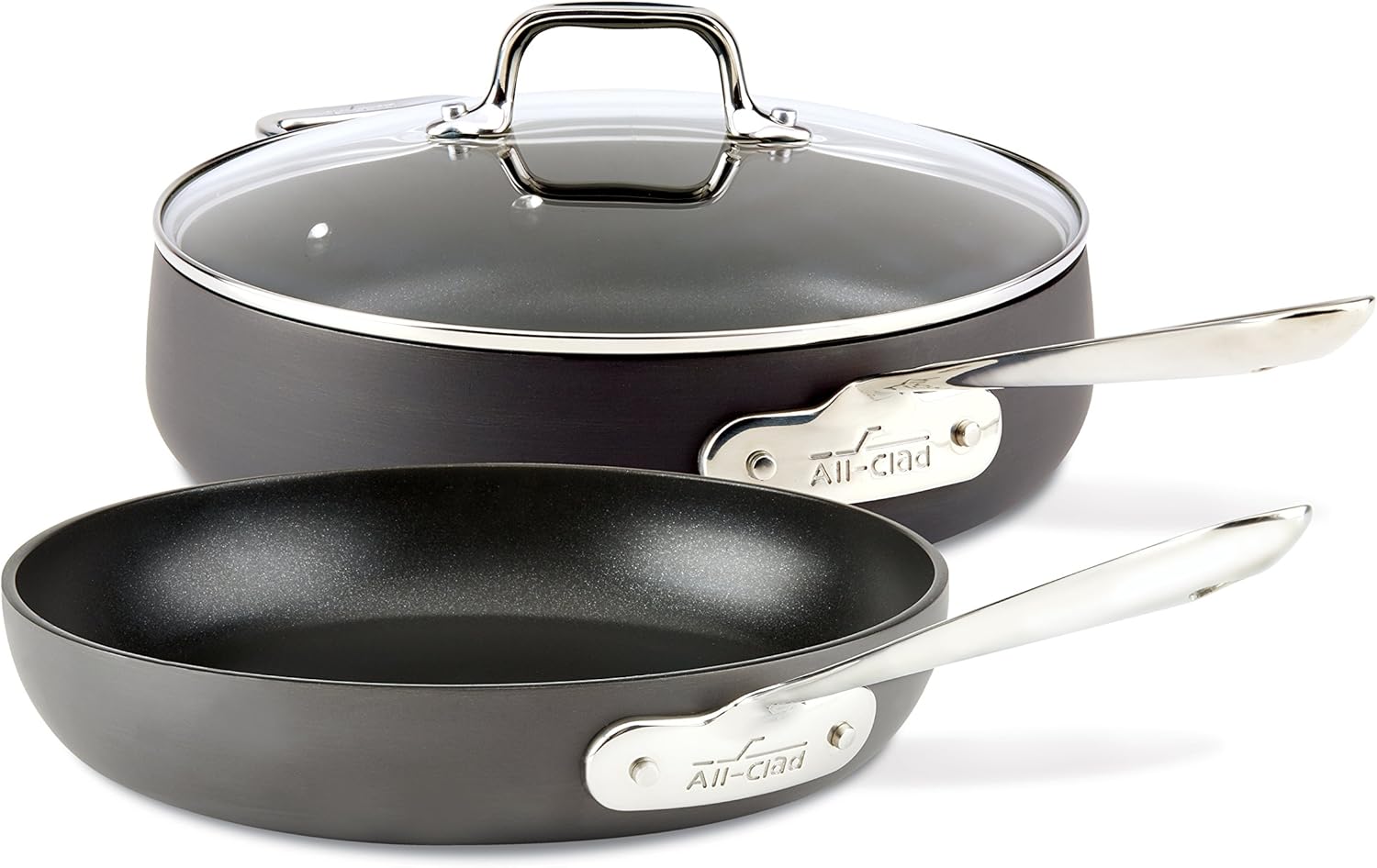 All-Clad E785S264/E785S263 HA1 Hard Anodized Nonstick Dishwasher Safe PFOA Free 8 and 10-Inch Fry Pan Cookware Set, 2-Piece, Black: Kitchen & Dining