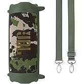 Lebakort Silicone Cover Compatible with JBL Flip 7 Waterproof Portable Speaker (Squad Green Cover)