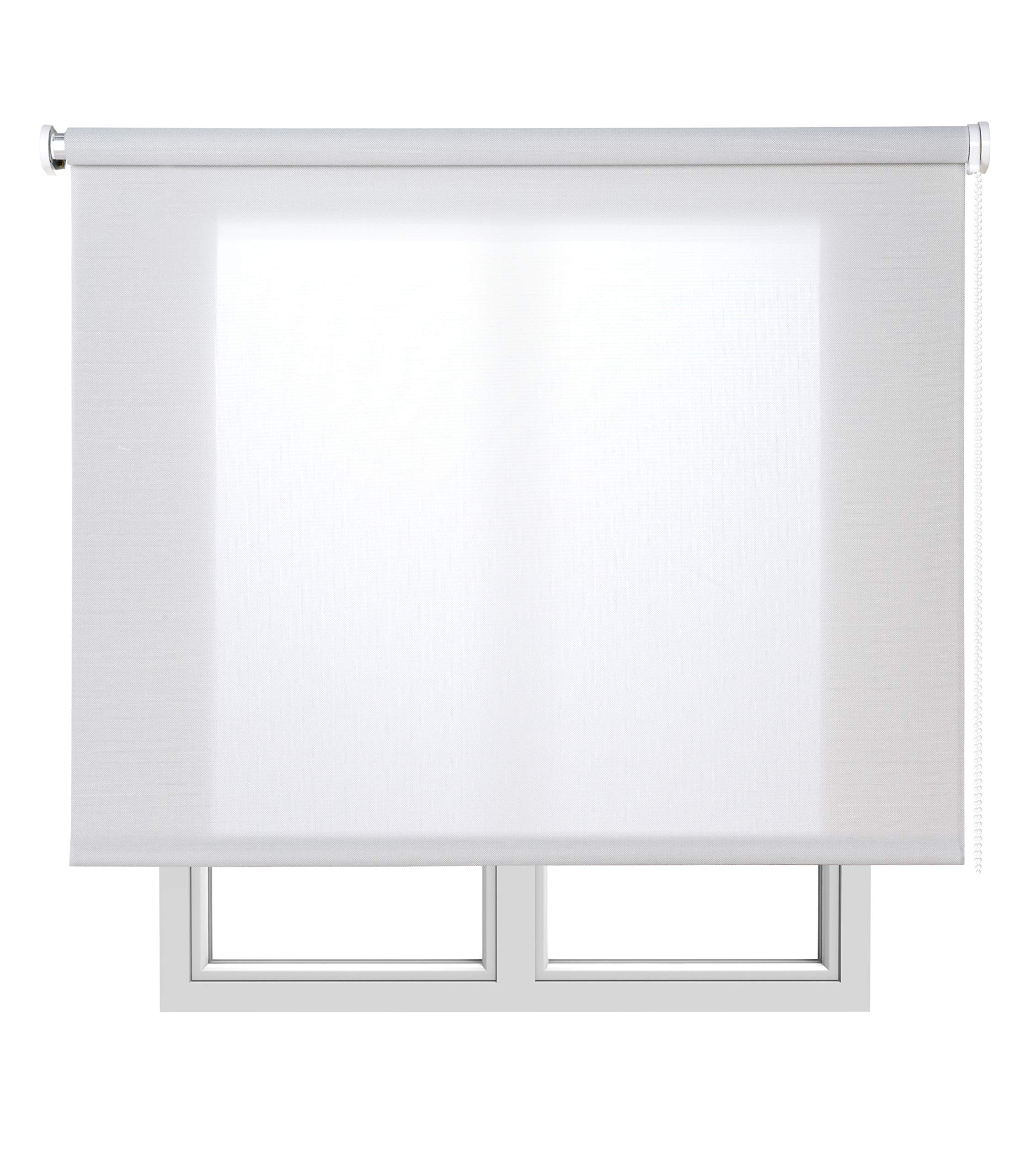 Estores Basic Roller Blind, Texture, Grey, 120 x 250 cm