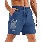 MAGCOMSEN Mens Hiking Shorts 7 Inch Quick Dry Lightweight Fishing Workout Athletic Water Resistant Shorts with Zipper Pockets