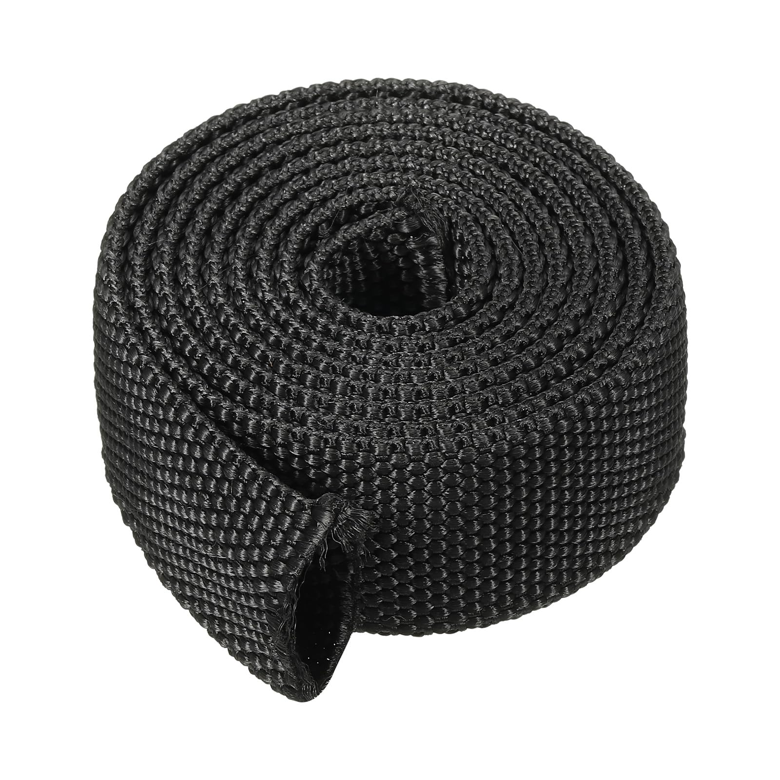 PATIKIL 0.6" Dia 3.3FT Nylon Protective Hose Sleeve, Cable Cover Sheath Protection for Welding Tig Torch Hydraulic Hose, Black