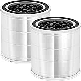 Can-Meageren Filter Replacement Compatible with AirJOWSET AP304 & DAYETTE AP301 & JOWSET AP301 AP302 AP303 & AIRROBO AR400 Air Purifier, 4-Stage True H13 High-efficiency Carbon HEPA Filter, (2Pcs)