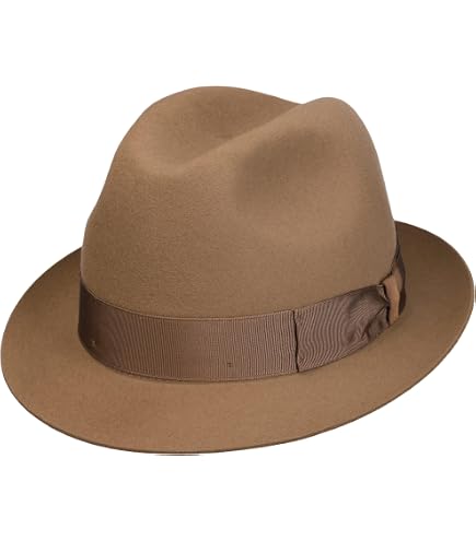 Borsalino 50 Grams Men´s Fedora Hat Women/Men Black 7 1/4 at