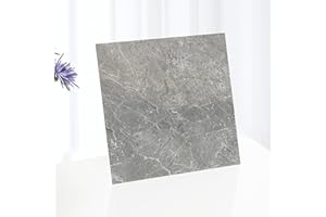 LAREKO Grey Peel and Stick Vinyl Floor Tiles, 12" x 12", Marble Pattern - Self Adhesive Vinfl Flooring DIY for for Kichen, Bathroom, Bedroom, Dining Room, Kitchen(20 Pack 20 Sq.Ft)