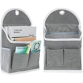 salbsever 1 Pack Wall Hanging Organizer Bag with Pockets Fabric Storage Bag Basket Wall Mount Hangable Organizer File Pocket Fabric Magazine Waterproof for Bathroom, Office, Kitchen, Bedroom