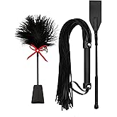 Sex Flogger Spanking Crop Sex Feather Tickler BDSM Sex Kit Sex Whip for Spanking Bondage Paddles