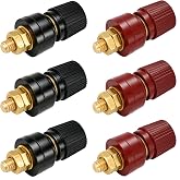 AYWGZL 6 Pcs Pure Coppers Screw Terminal Binding Post M6 (1/4") | For Remote Battery Connector