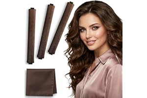 Heatless Curls Overnight | Rods for Blowout Look, Long or Short Hair Rollers Blow Out Curling Rod No Heat Flexi Foam Tubes Si