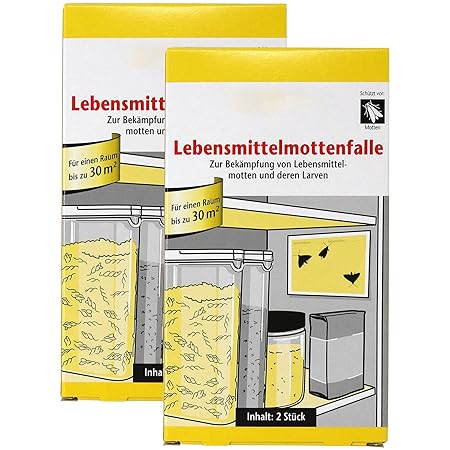 com-four® 4 Lebensmittelmottenfallen, Falle für Lebensmittelmotten und -larven (04 Stück - Lebensmittelmottenfalle)