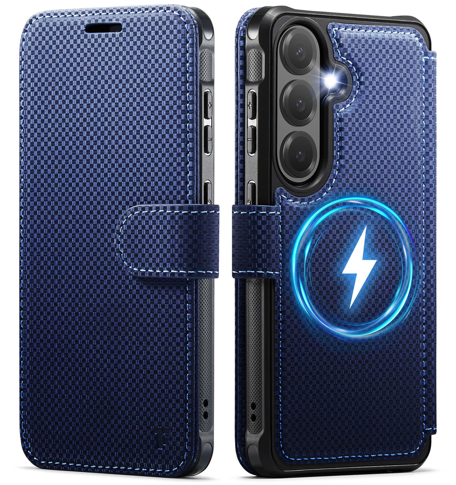 Tenifly for Samsung Galaxy S26 Plus Wallet Case Compatible with Magsafe, Magnetic RFID Blocking Card Holder Women Men Shockproof Wallet Phone Cover for Galaxy S26 Plus 6.7", Blue