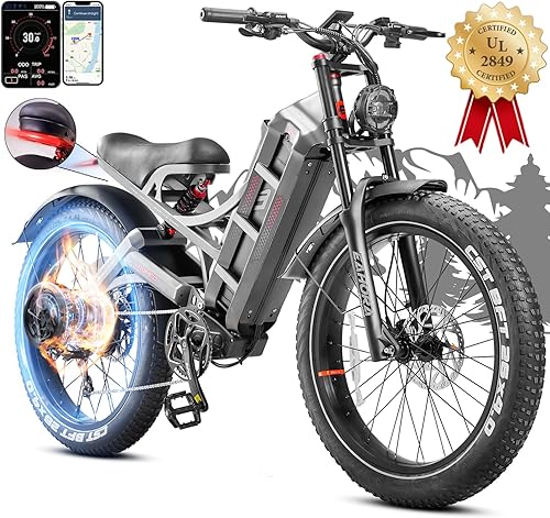 eAhora Romeo Pro Electric Bike for Adults,1200W 60Ah 26'' Fat Tire