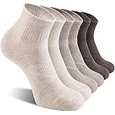 CS CELERSPORT 6 Pack Men's Ankle Socks with Cushion Athletic Running Socks
