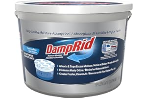 DampRid Hi-Capacity Moisture Absorber Bucket, 2.95 lbs (1.34kg) – Reduces Excess Moisture, Eliminates Stale Odors, Ideal for 