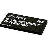 3M Wetordry Sponge Pad 20, 05526, 5-1/2 in x 2-3/4 in x 3/8 in, Flexible, Long Lasting, Automotive Sponge, Black