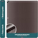 VOUNOT 1.5x6m Waterproof Tarpaulin 240 g/m² Heavy Duty Aluminum Eyelets Brown view 6