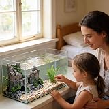 XUBX Aquarium Decoration Rock Resin Bus Ornament Fish Tank Landscaping 17x6x13 view 5