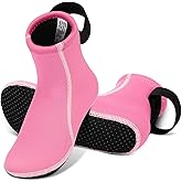 Croloose Water Socks for Kids 3mm Warm in Cold Neoprene Socks Water Sports Shoes for Beach Swim Exercise (Us Sizes 11.5-12)