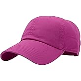 Utmost Unisex Classic Low Profile Cotton Baseball Cap Plain Blank Camoflauge Soft Unconstructed Adjustable Size Dad Hat (Hot Pink)