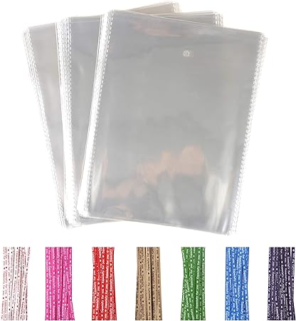 Amazon Ccinee ギフトバッグ ラッピングタイ付き ラッピング袋 リボン付き マチ付き お菓子 透明 食品包装 Diy 包装袋 プレゼント 袋 100個セット 18 23cm ギフトバッグ 袋 文房具 オフィス用品