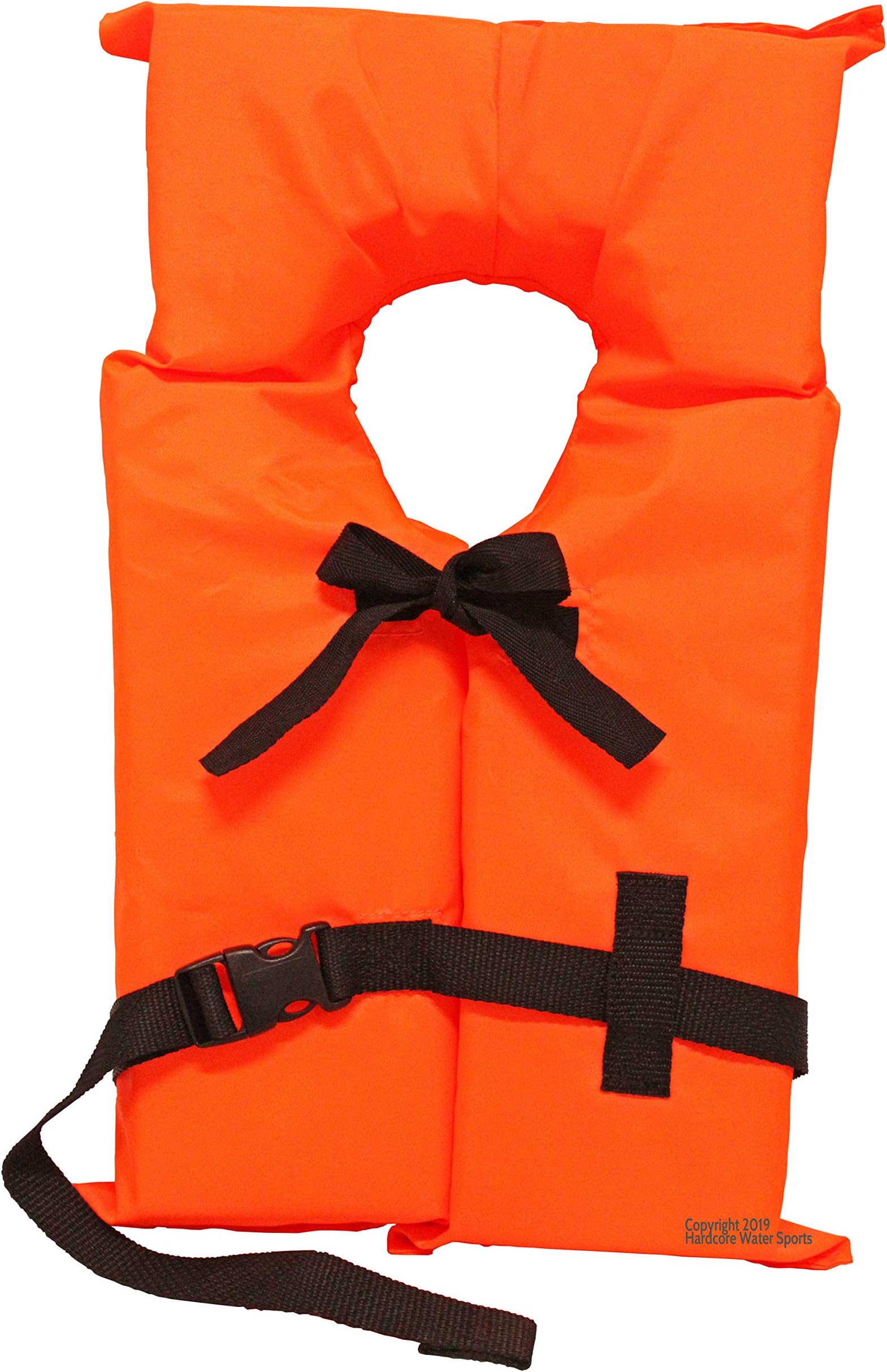 Type II Neon Orange Life Jacket Vest - Adult Universal or Youth Boating PFD