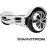 SWAGTRON T3 - UL 2272 Certified Hoverboard - Electric Self-Balancing Scooter with Bluetooth and App (White)