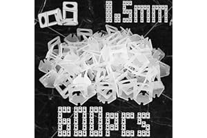Tile Leveling System Clips 1/16 Inch (1.5mm) 600Pcs Tile Spacers Leveling Clips Tile Leveler Tools for Professional Floor Wal