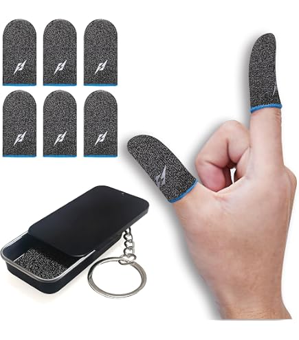 PUBG Mobile Game Finger Sleeve[12 Pack]Touch Screen Thumb Sleeve respirante avec couverture de jeu professionnelle respirante avec antidérapant et résistant à la transpiration haute sensibilité pour