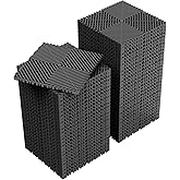 Jocoevol 60-Pcs Interlocking Tile, 12" x 12" Indoor/Outdoor Self-Drainage Interlocking Floor Tiles, Non-Slip Heavy-Duty Polypropylene Splicing Flooring Tile for Garage Patio Pool Bathroom, Black