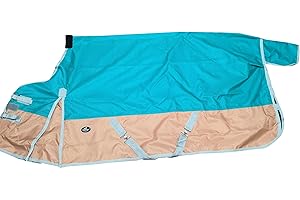 1200Denier Waterproof and Breathable Horse Sheet Tgw Riding Horse Blanket (74", Turquoise)