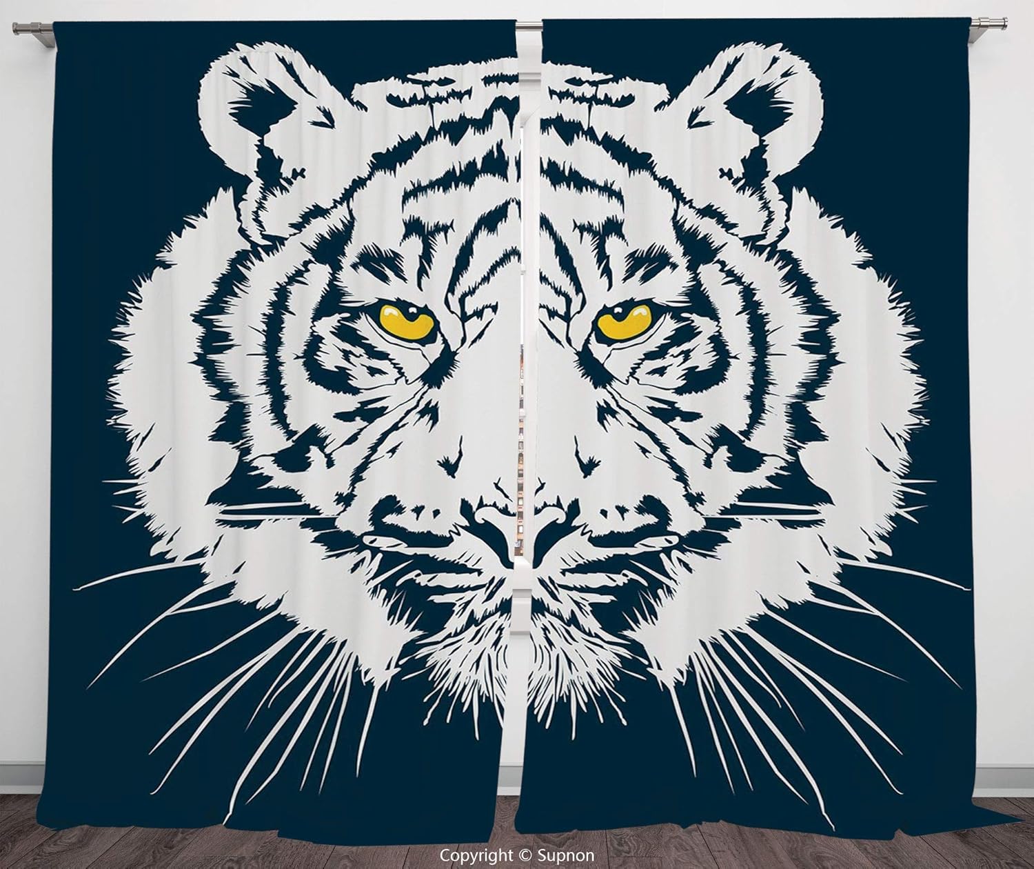 Amazon Com Rod Pocket Curtain Panel Polyester Translucent