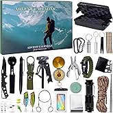 iFaveorr Survival Kit Advent Calendar 2025 for Men & Teens - 24-Day Christmas Countdown with Outdoor Survival Tools, Xmas Holiday Surprise Gifts for Outdoor Adventure
