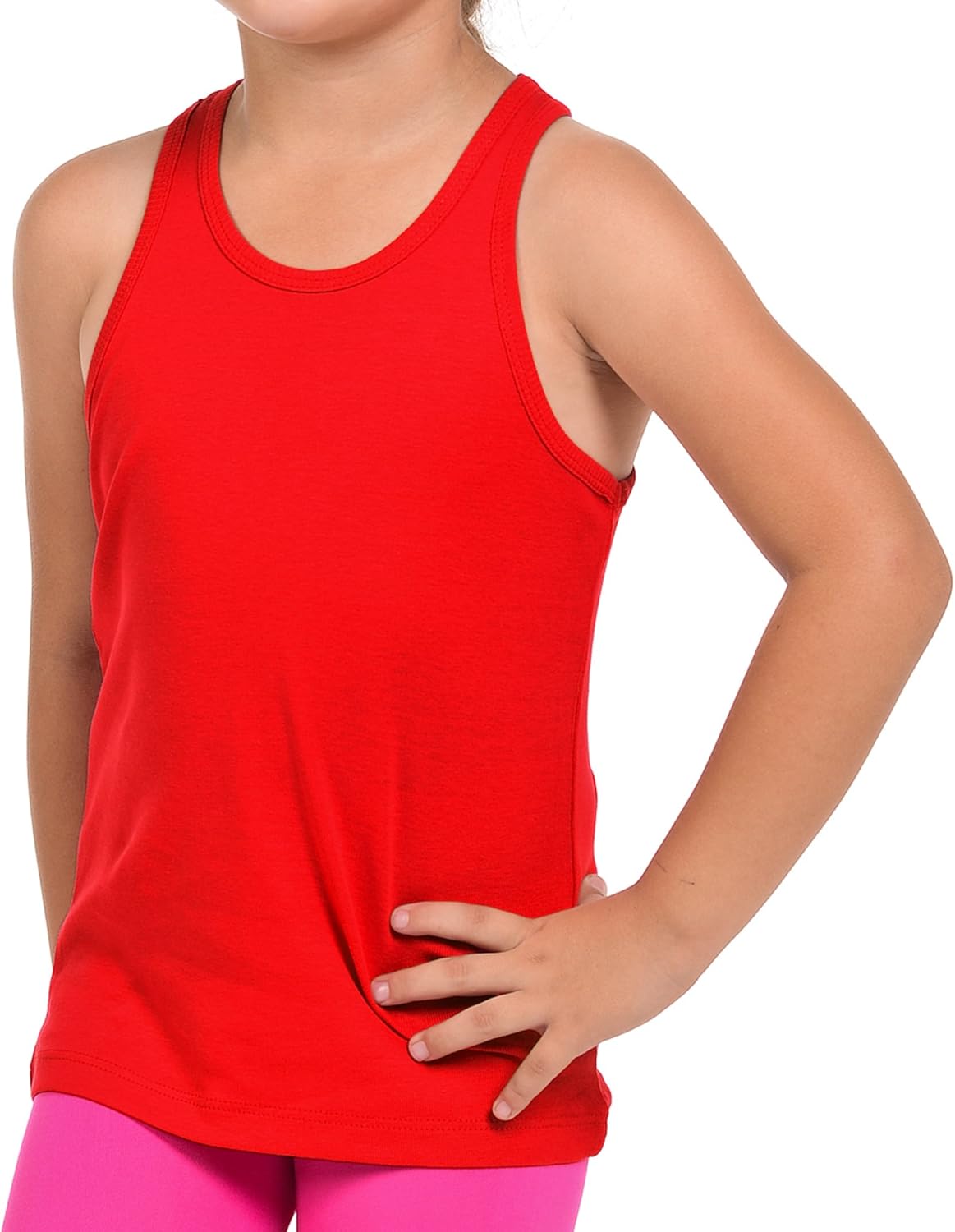 FRESH TEE Girls' Racer Back Tank Top Tunic: Clothing