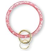 Heesch Bangle Key Ring Bracelet Keychain Key Ring Bracelet for Women, Acetate Circle Keyring for Wrist