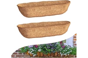 Wuyusile 2-Packs 24in Coco Liner,Wall Basket Planter Liner, Coco Liner Roll Hanging Basket Pad,Garden Plants Wall Planter Basket, Durable Coconut Husk for Planting