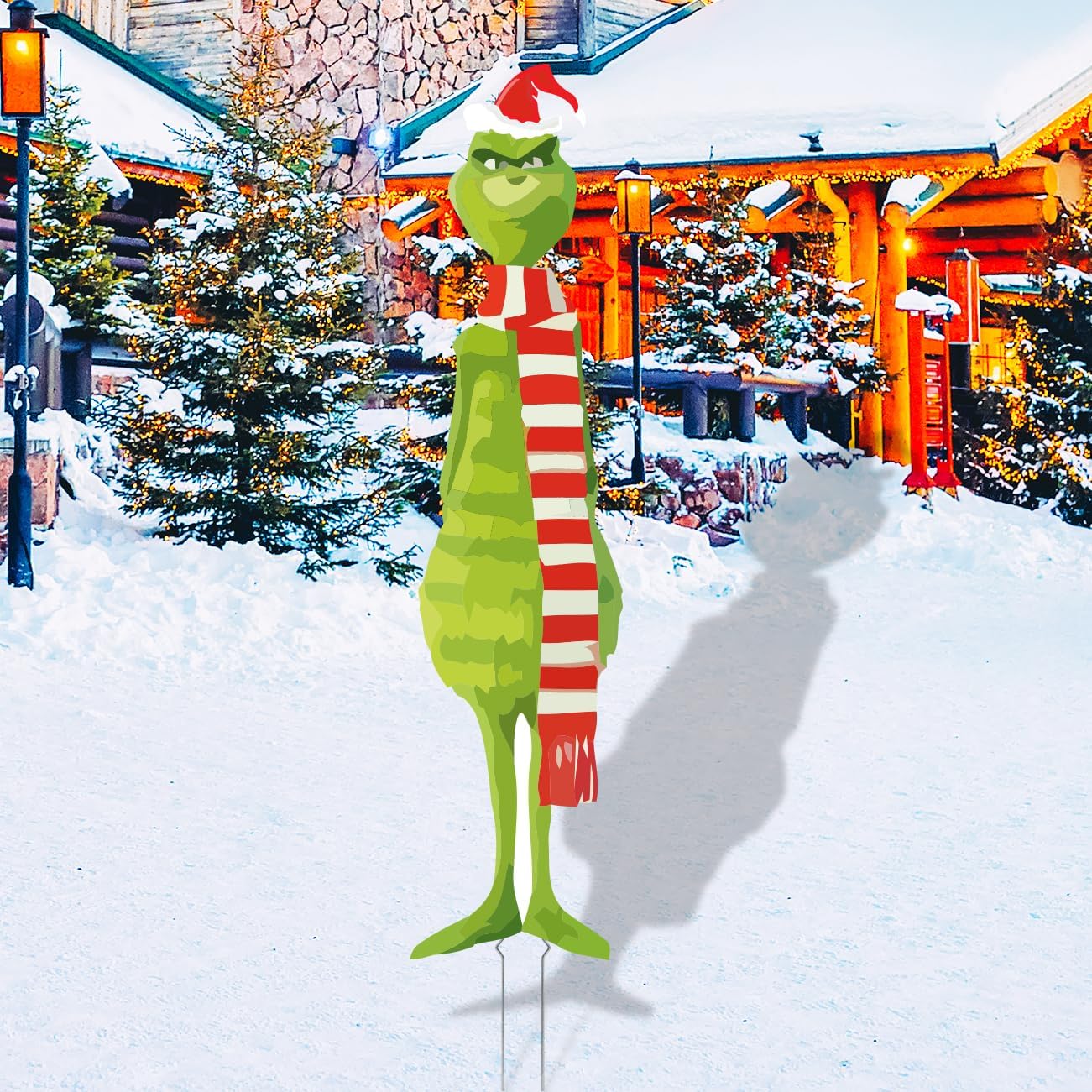 Yard Signs - Grinch Christmas Decorations Christmas Decorations Grinch Christmas Yard Signs with Stakes Extra Large for Outdoor Christmas Decorations
