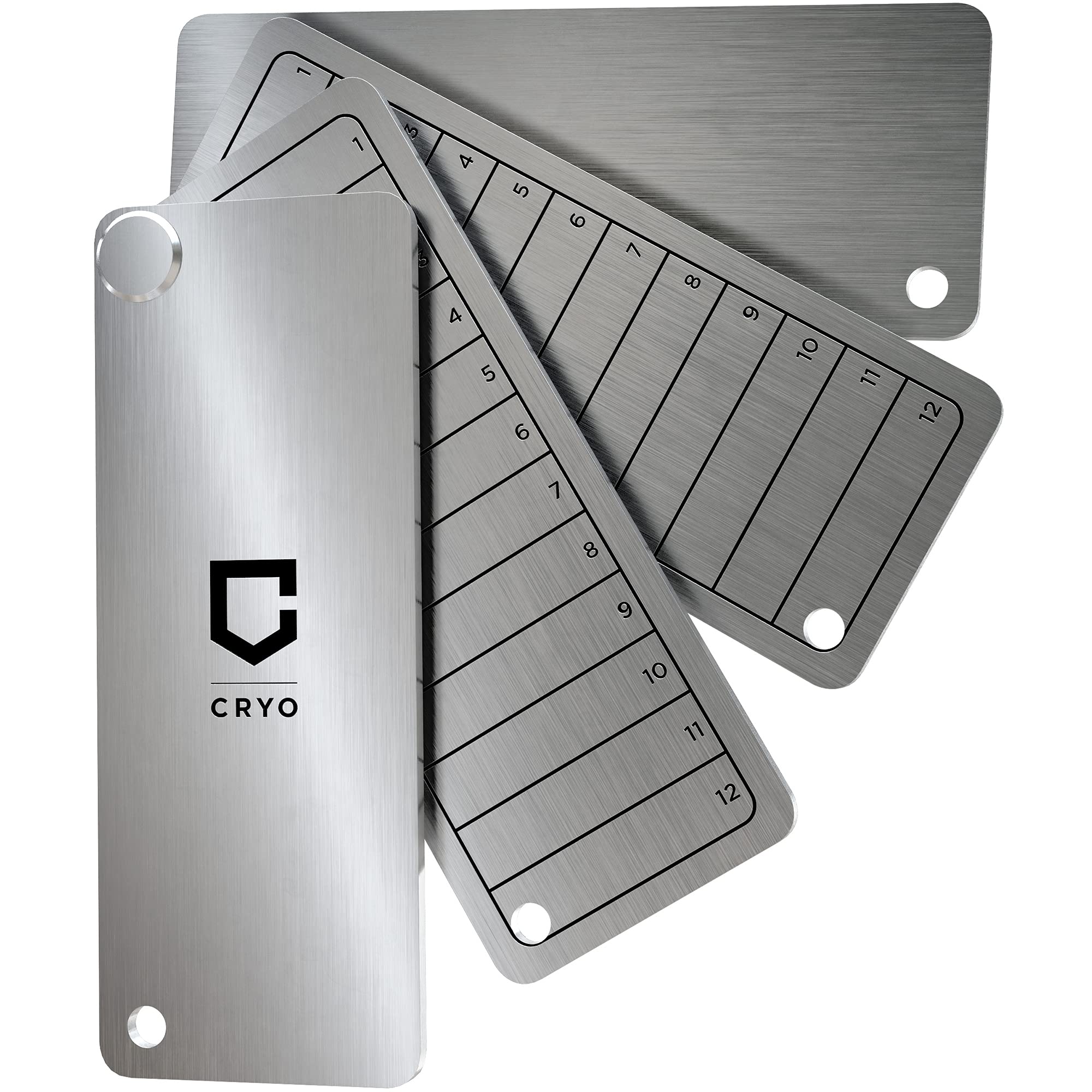 CRYO Crypto Seed Phrase Storage - Bitcoin Stainless Steel Wallet - Crypto Recovery Seed Phrase Backup - Cold Storage Cryptocurrency Backup - Store 12 to 48 Words (SLIM)