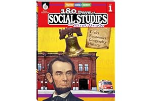 Shell Education 180 Days: Social Studies, Early Elementary Social Studies for 1st Grade Practice Workbook for Classroom and Home, Cool and Fun Practice Created by Teachers