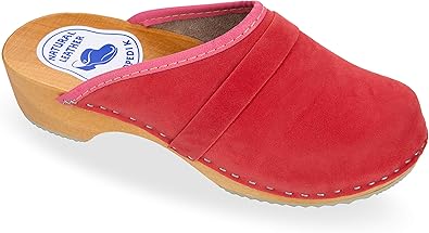 women's suede clogs
