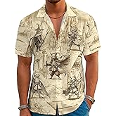 Colonghsou Mens Hawaiian Shirt Funny Beach Shirts for Men Button Down Short Sleeve Aloha Clothing Outfits